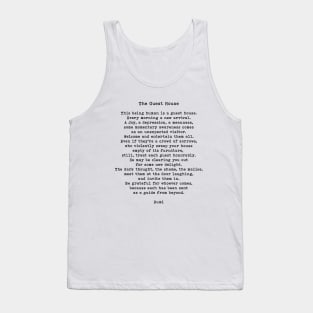 The Guest House Quote, Rumi Quote Tank Top